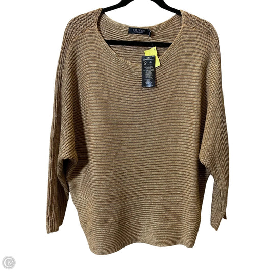 Sweater By Ralph Lauren In Gold, Size: 2x