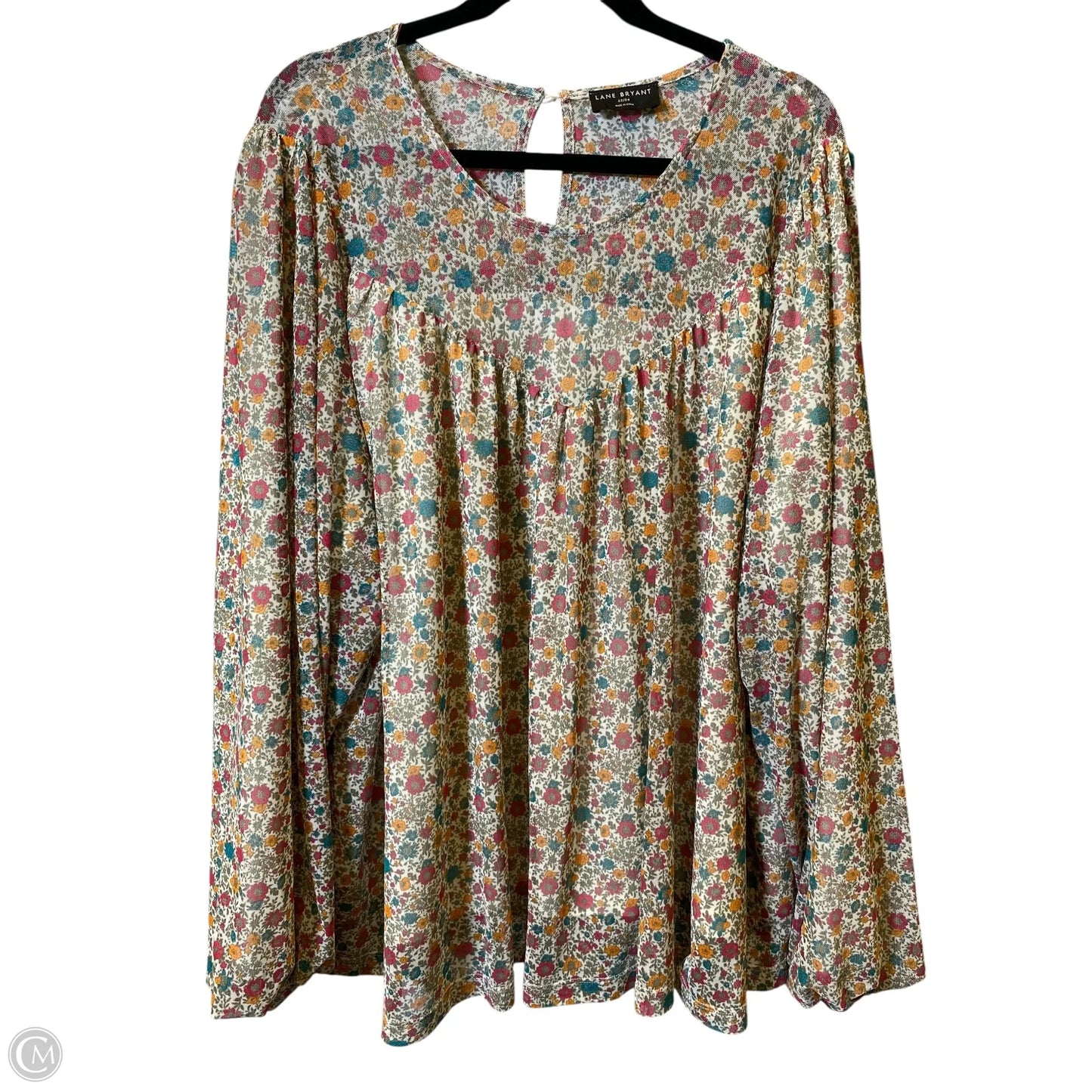 Top Long Sleeve By Lane Bryant In Floral Print, Size: 22