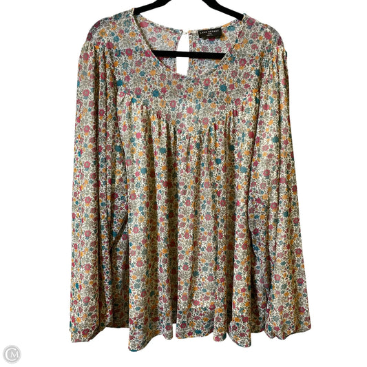 Top Long Sleeve By Lane Bryant In Floral Print, Size: 22