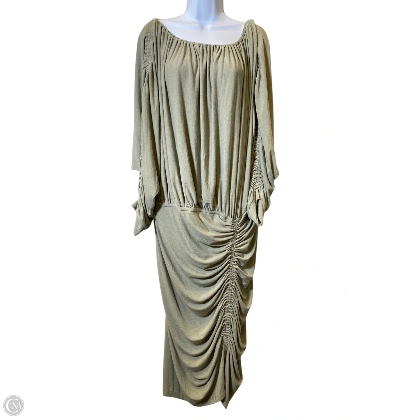 Dress Casual Midi By Anthropologie In Green, Size: 2x