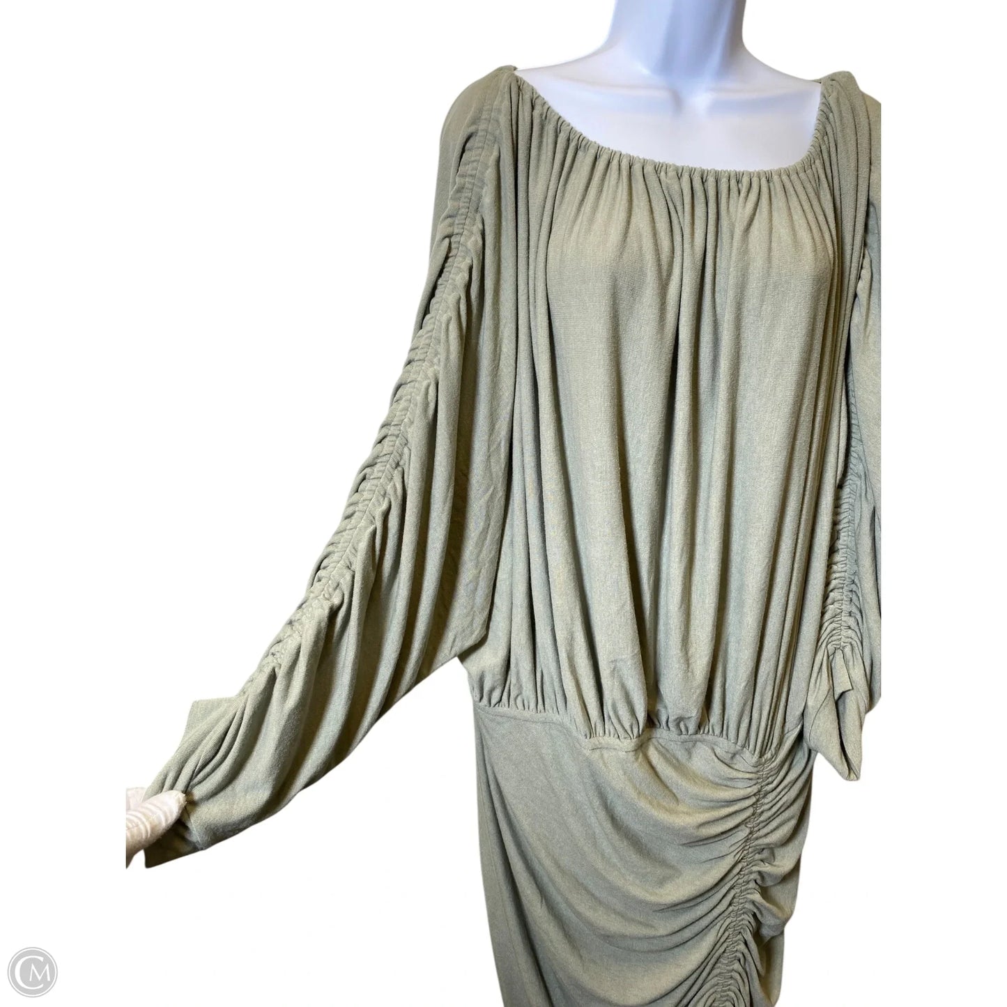 Dress Casual Midi By Anthropologie In Green, Size: 2x