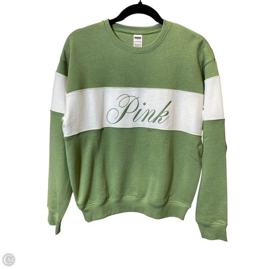 Athletic Sweatshirt Collar By Pink In Green, Size: S