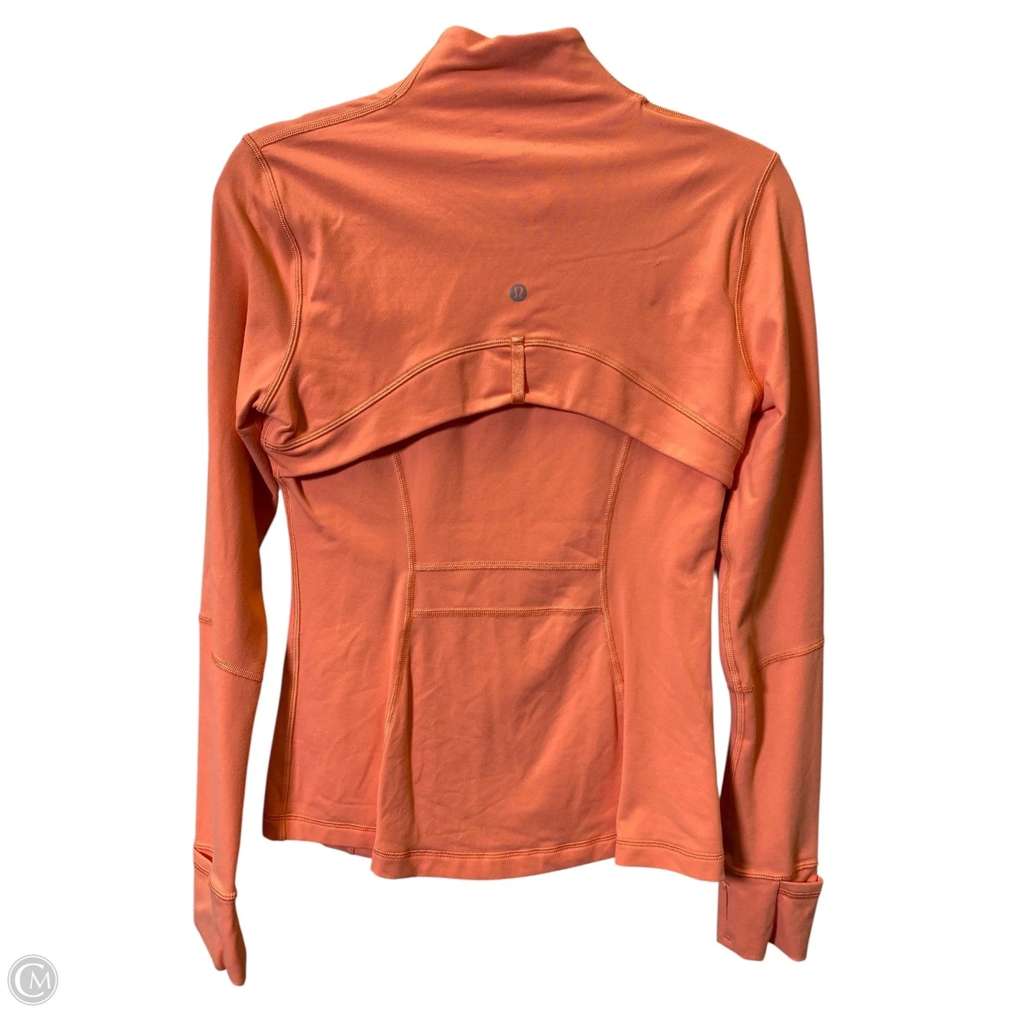 Athletic Jacket By Lululemon In Orange, Size: 8