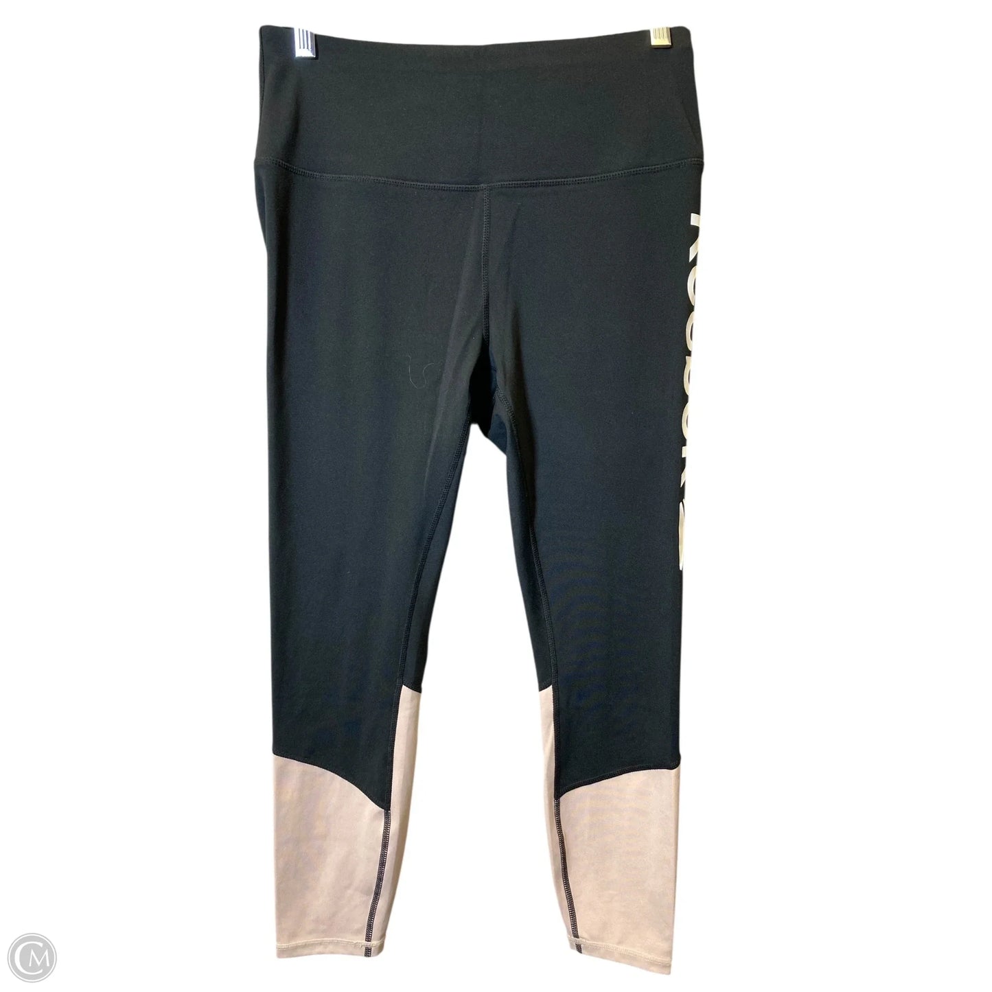 Athletic Leggings By Reebok In Black & Tan, Size: M
