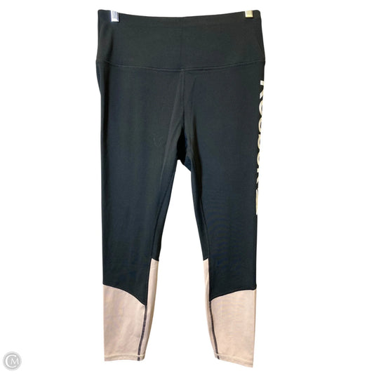 Athletic Leggings By Reebok In Black & Tan, Size: M