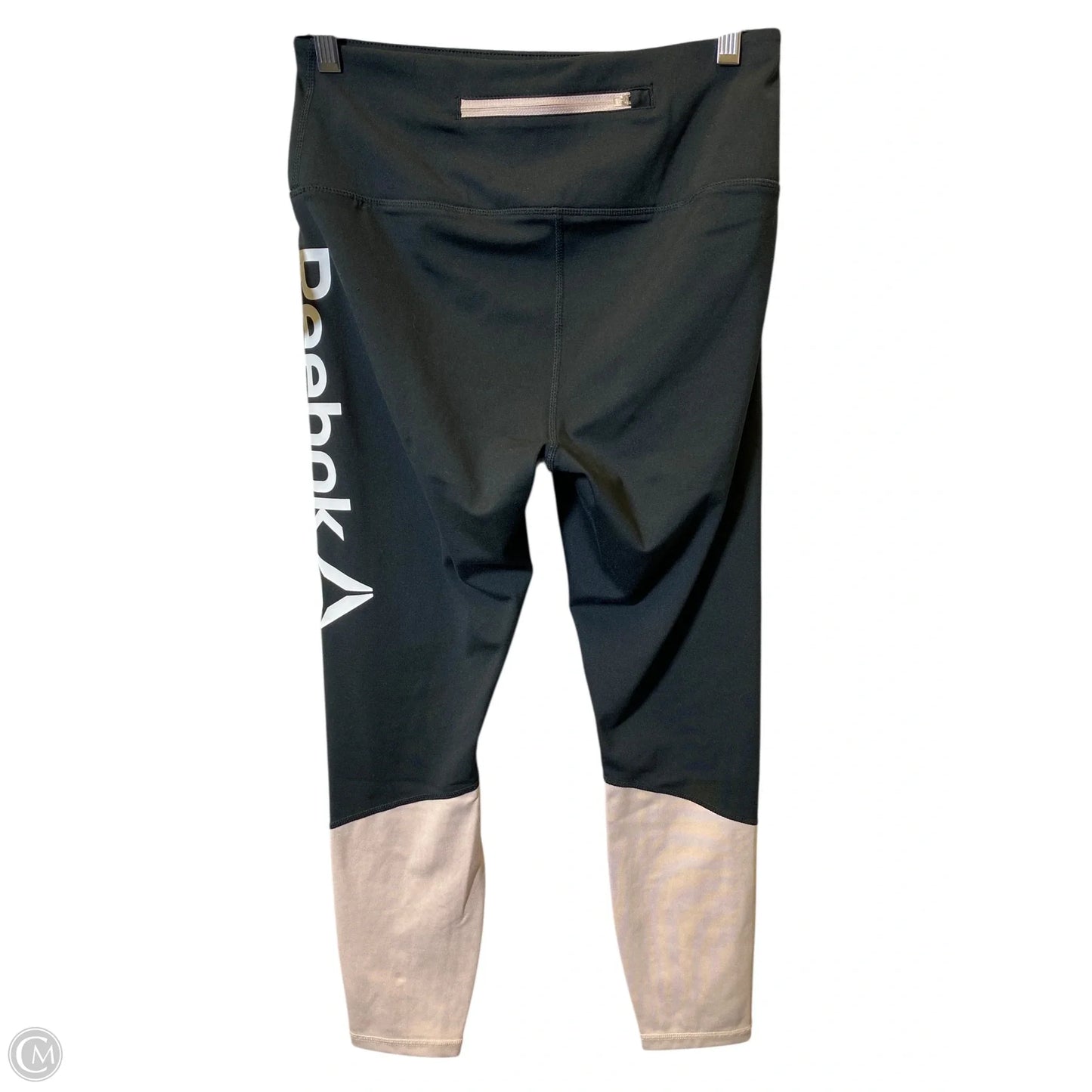 Athletic Leggings By Reebok In Black & Tan, Size: M
