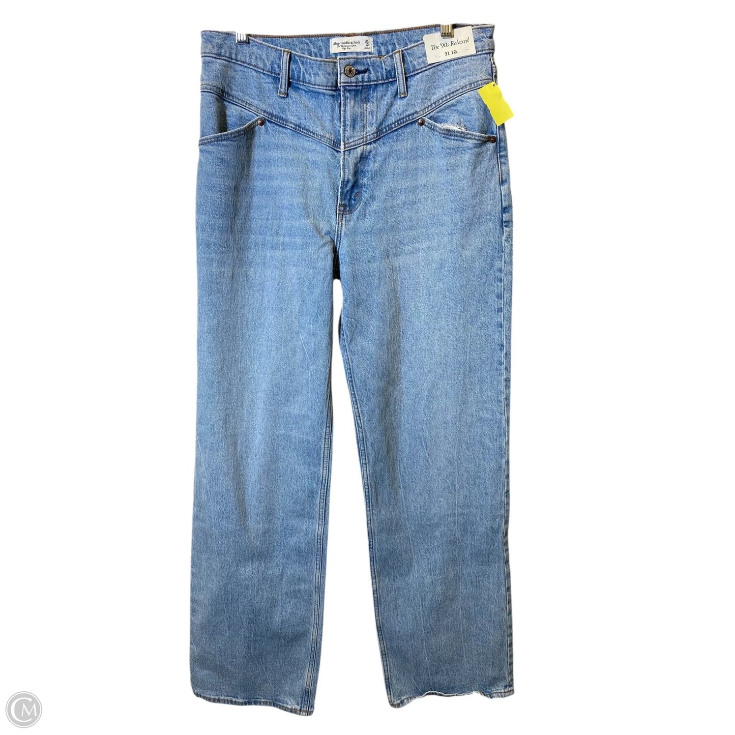 Jeans Straight By Abercrombie And Fitch In Blue Denim, Size: 12
