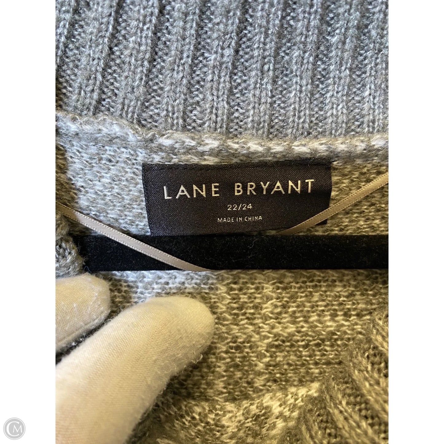 Sweater By Lane Bryant In Plaid Pattern, Size: 22
