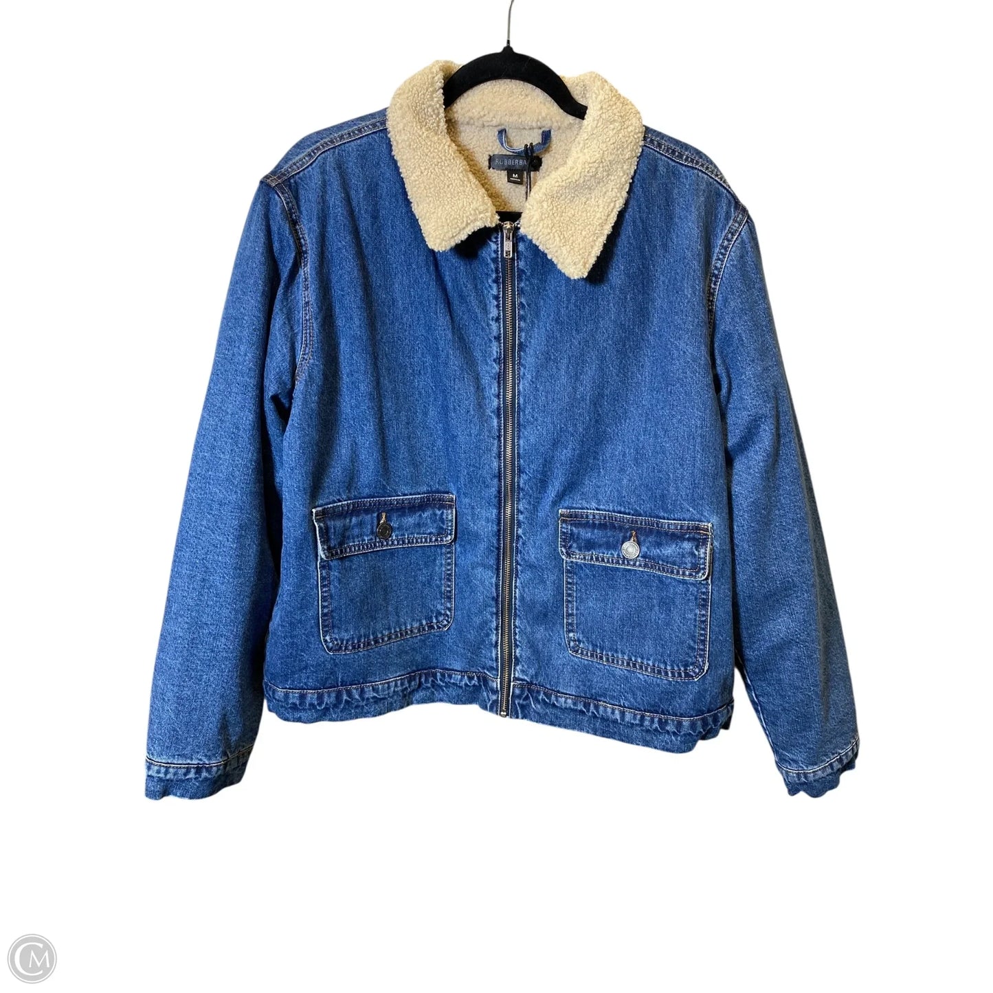 Jacket Denim By Clothes Mentor In Blue Denim, Size: M
