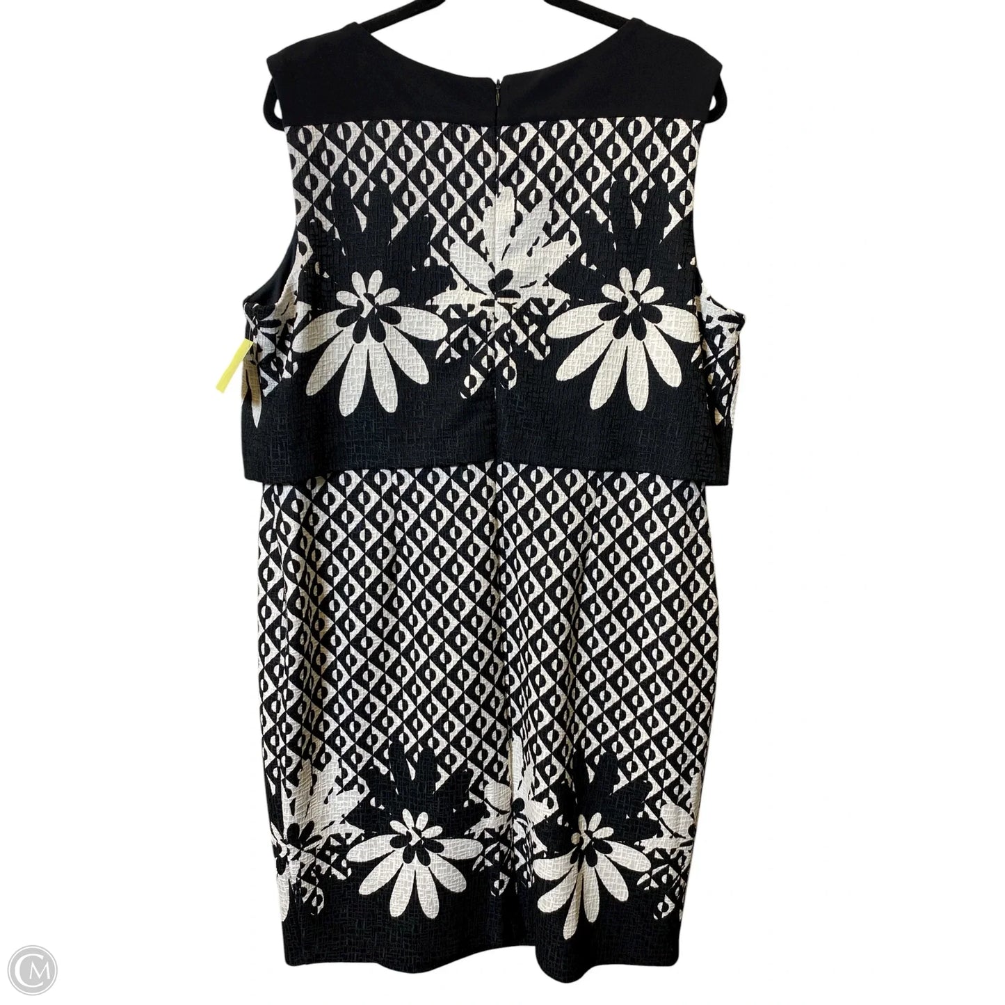 Dress Casual Short By Joseph Ribkoff In Black & Cream, Size: 18