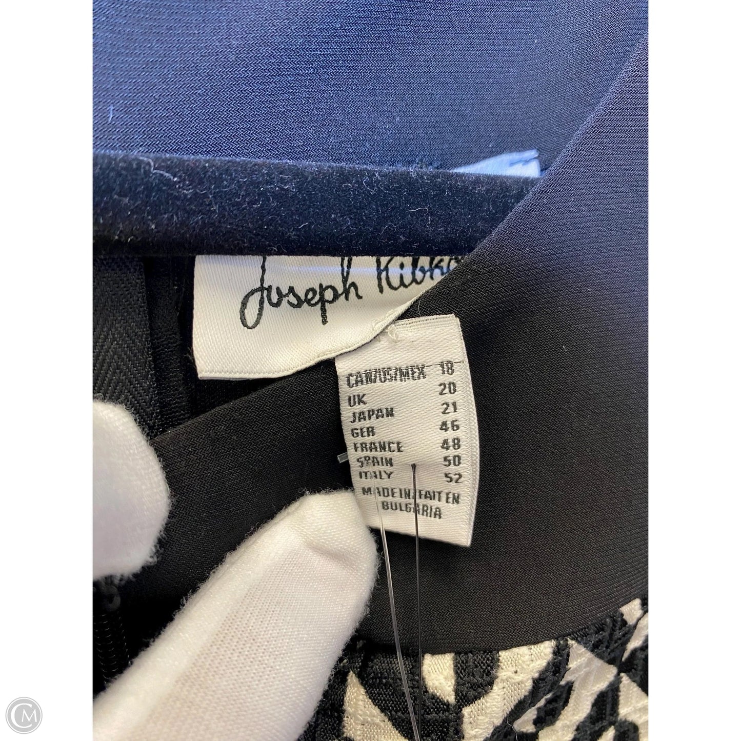 Dress Casual Short By Joseph Ribkoff In Black & Cream, Size: 18