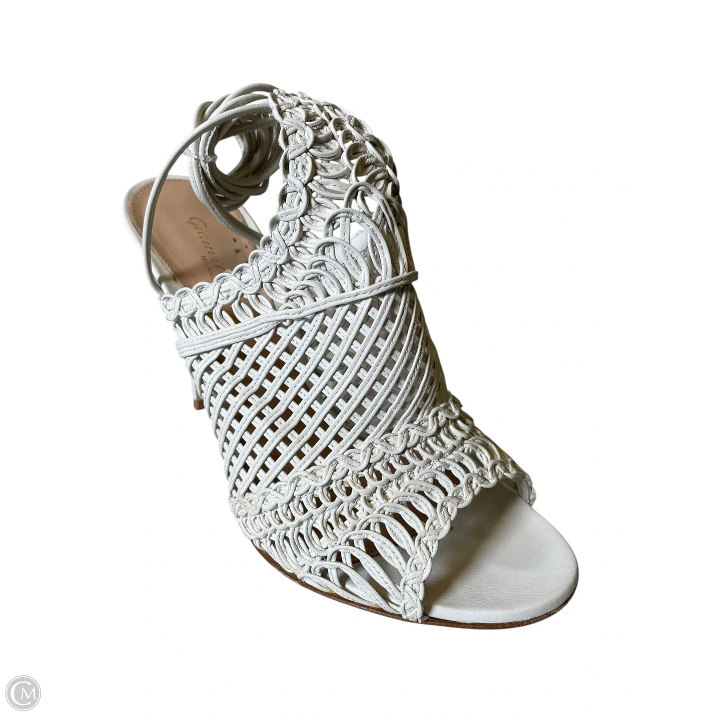 Sandals Heels Stiletto By  GIANVITO ROSS In Cream, Size: 8