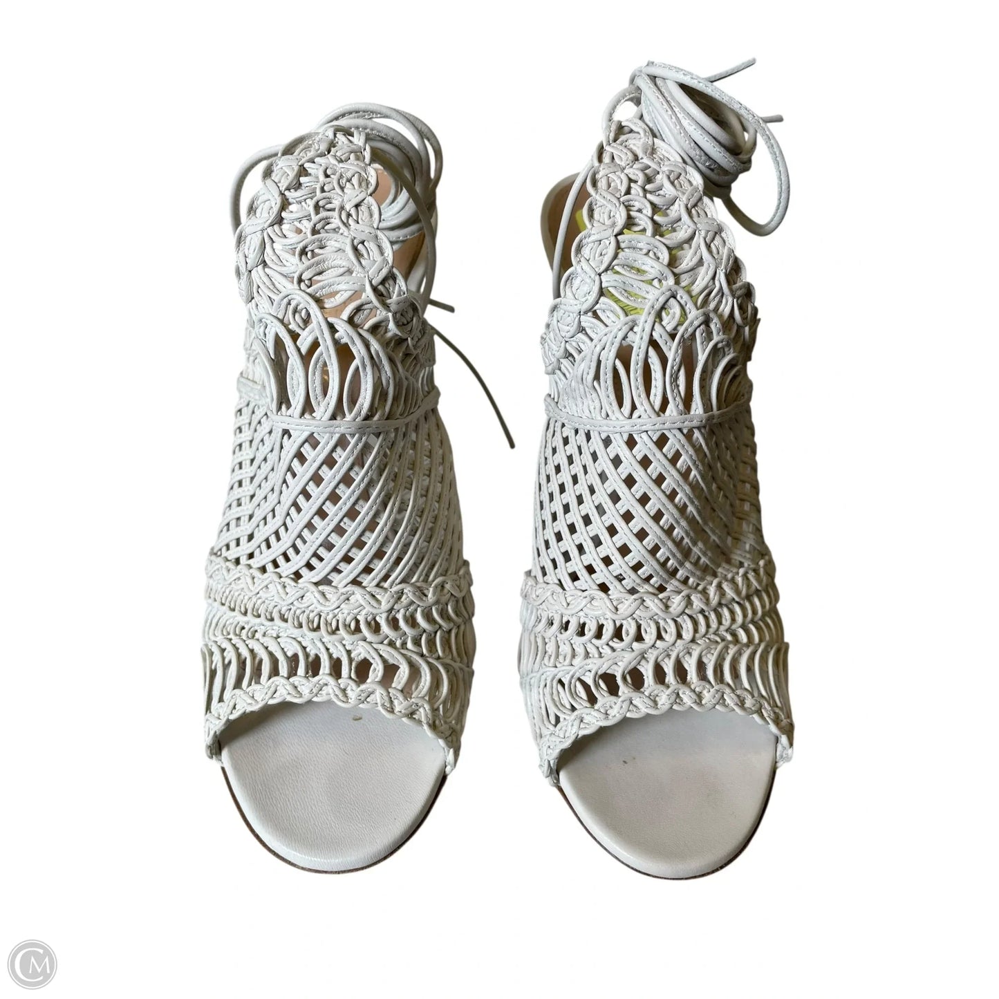 Sandals Heels Stiletto By  GIANVITO ROSS In Cream, Size: 8