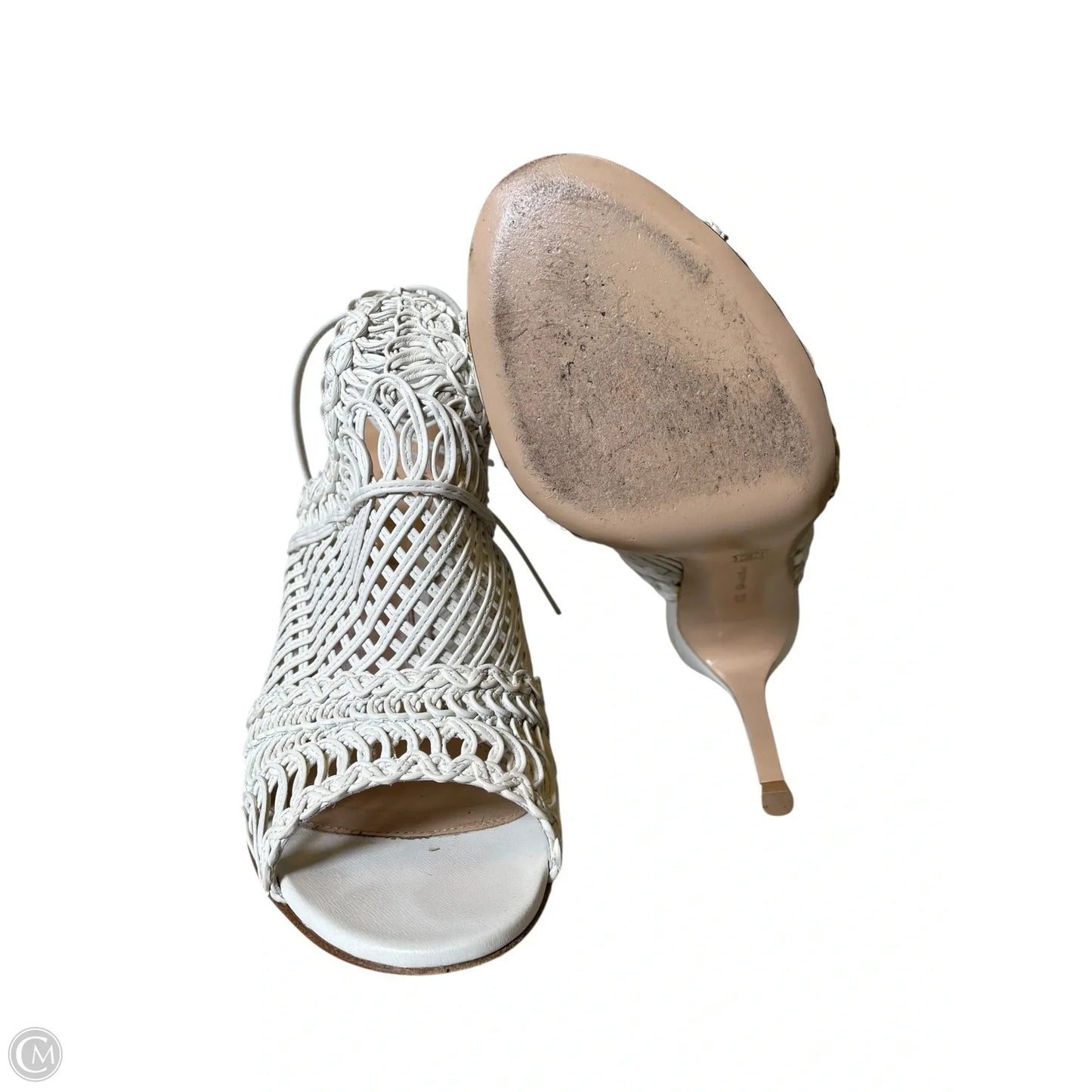 Sandals Heels Stiletto By  GIANVITO ROSS In Cream, Size: 8