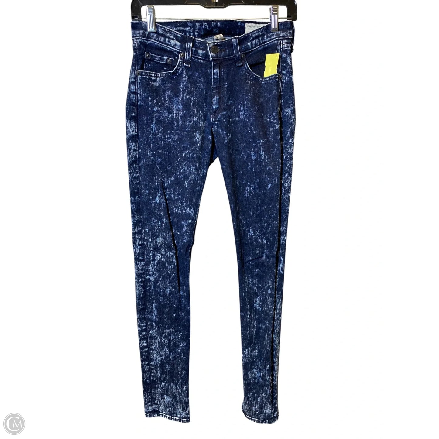 Jeans Skinny By Rag And Bone In Blue Denim, Size: 4