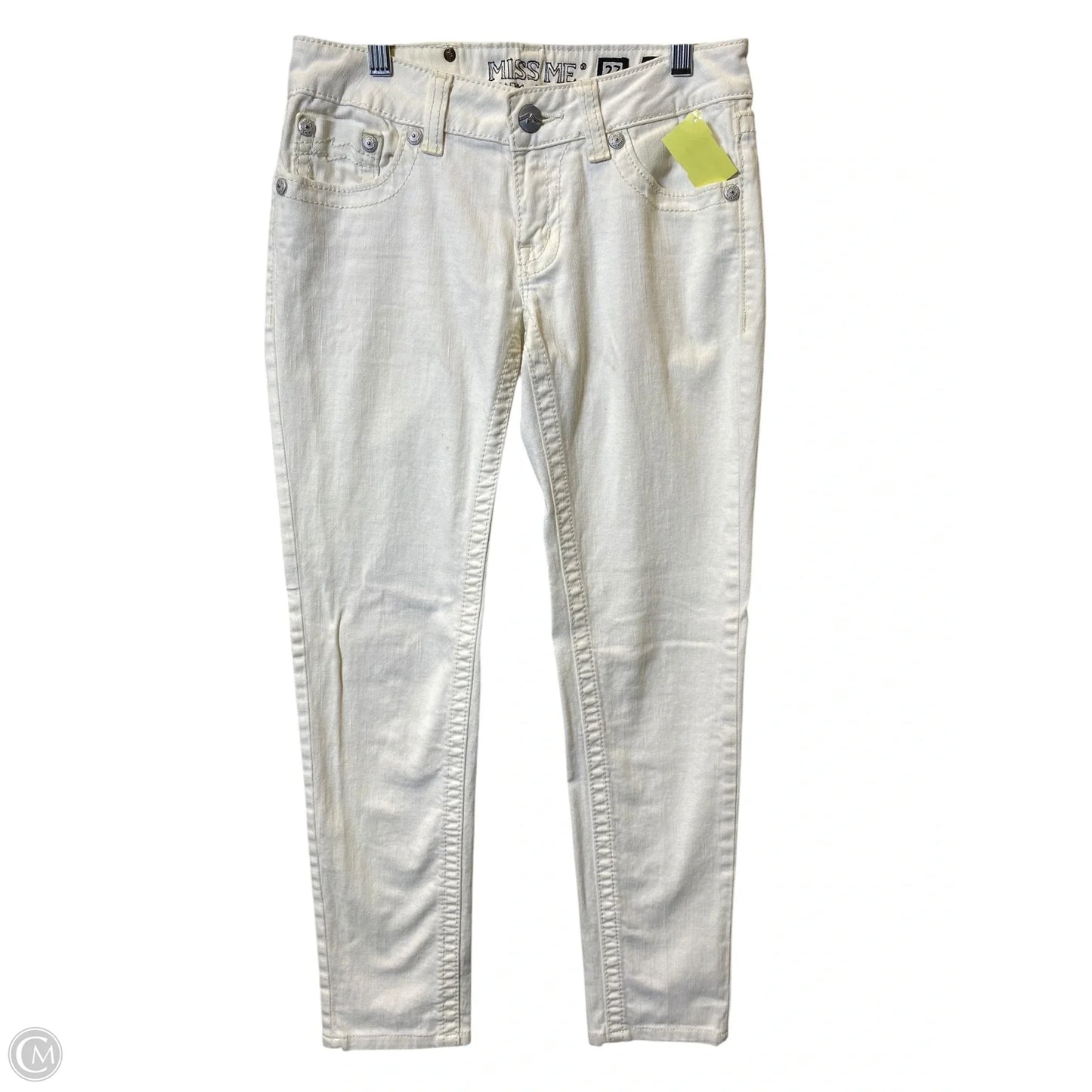 Jeans Skinny By Miss Me In White, Size: 4