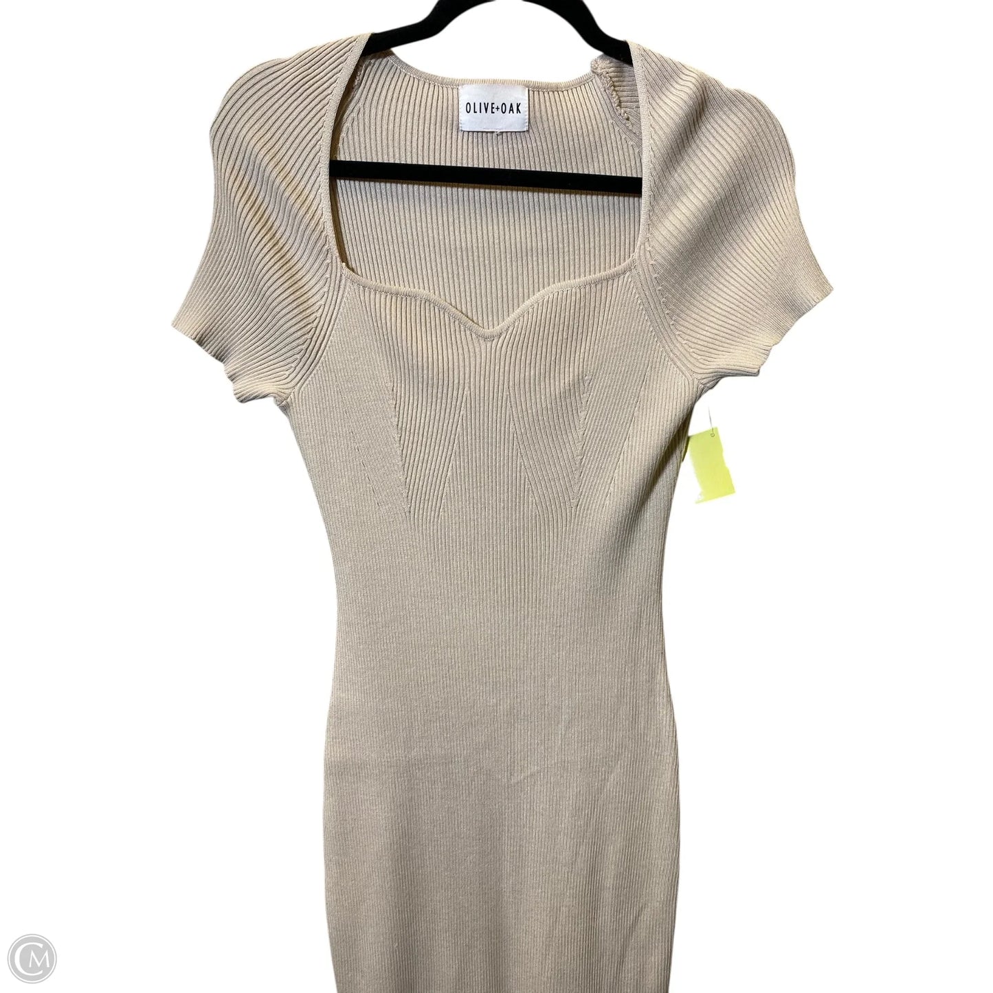 Dress Casual Midi By Olive And Oak In Tan, Size: L
