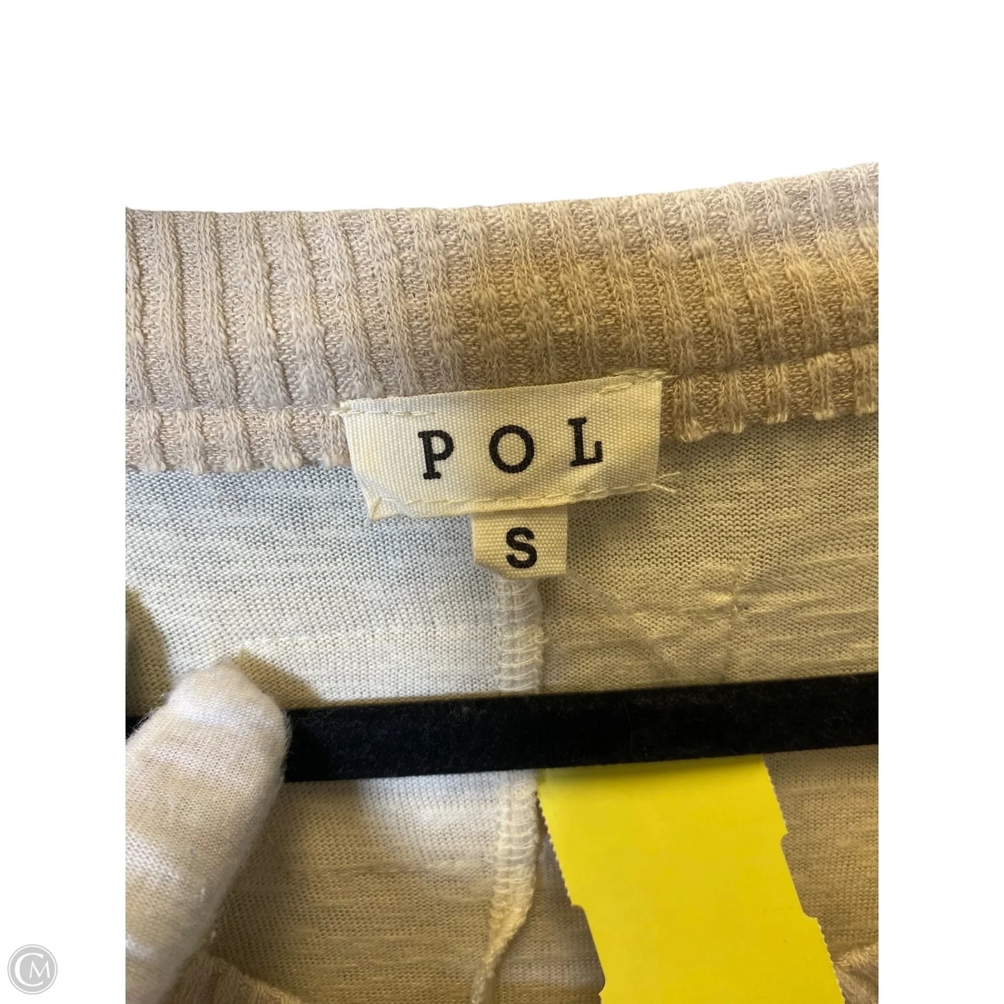 Top Long Sleeve By Pol In Beige, Size: S