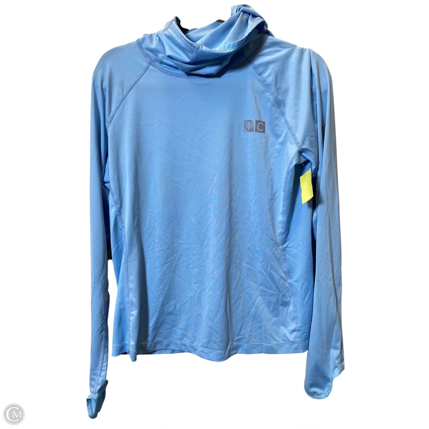 Athletic Top Long Sleeve Collar By Coolibar In Blue, Size: M