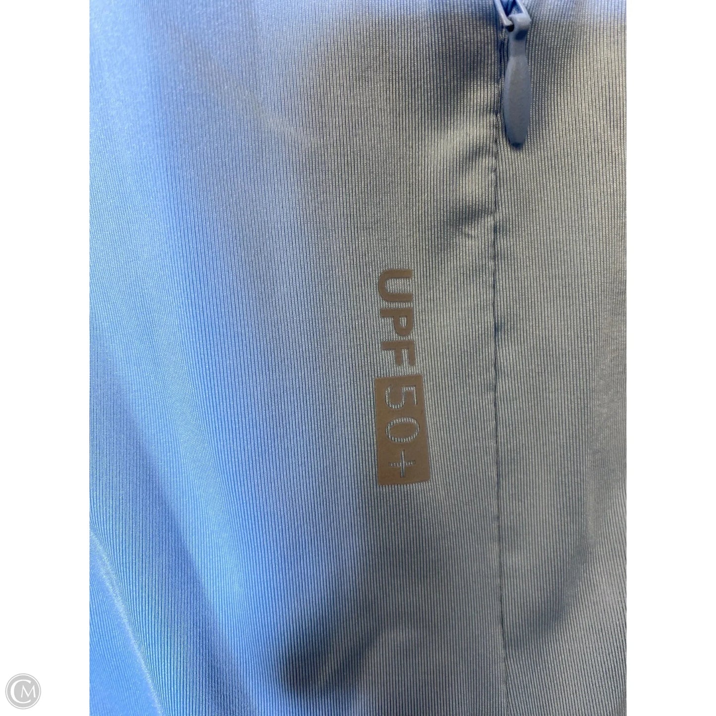 Athletic Top Long Sleeve Collar By Coolibar In Blue, Size: M