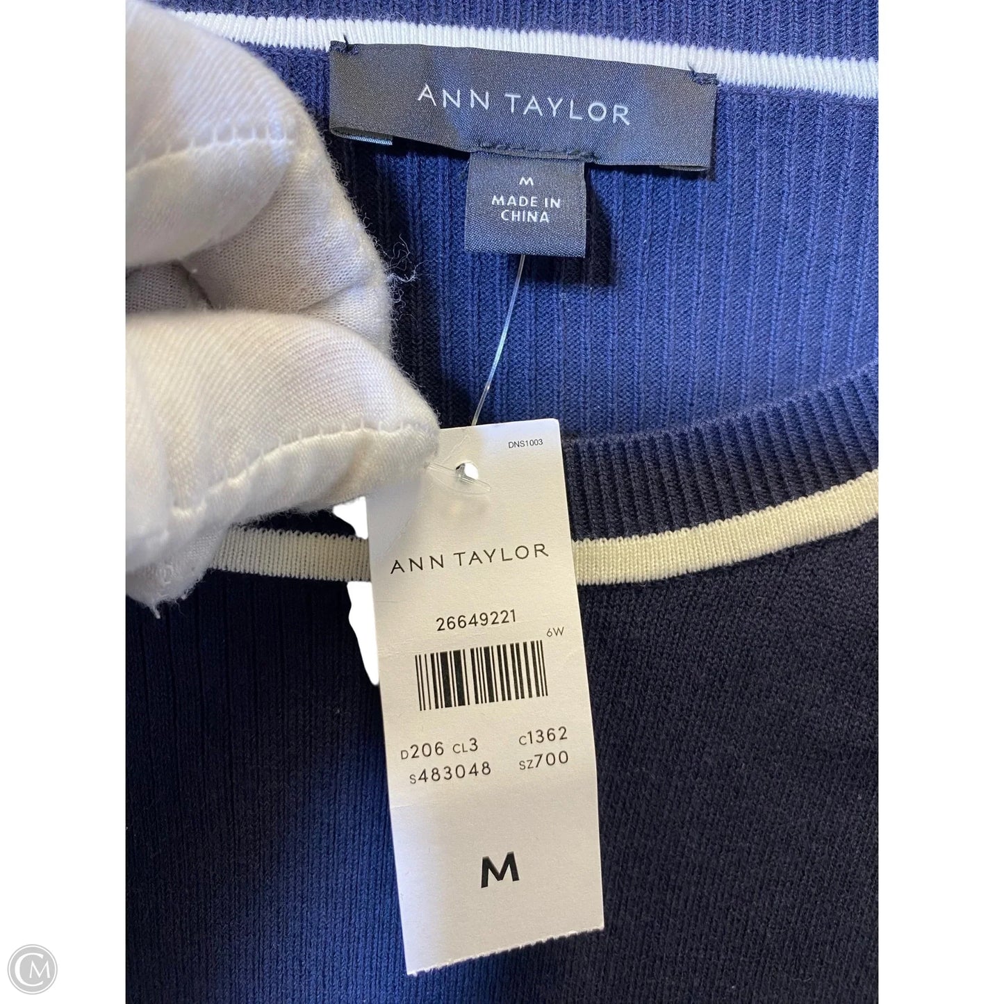 Sweater By Ann Taylor In Navy, Size: M