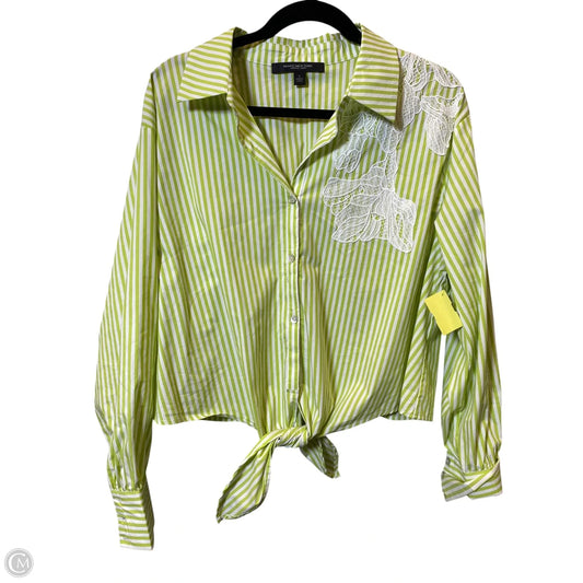 Top Long Sleeve By Marc New York In Striped Pattern, Size: L
