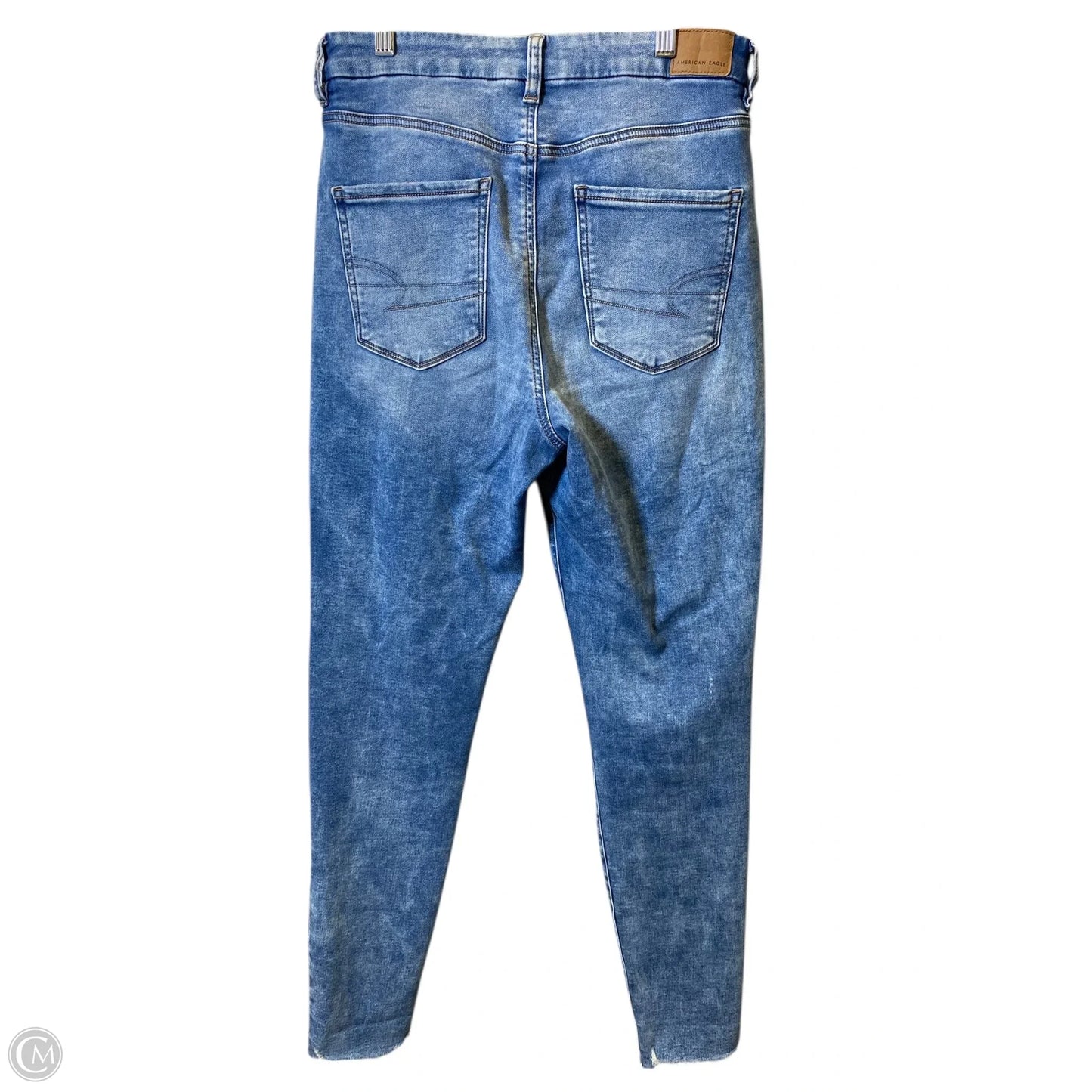 Jeans Skinny By American Eagle In Blue Denim, Size: 10
