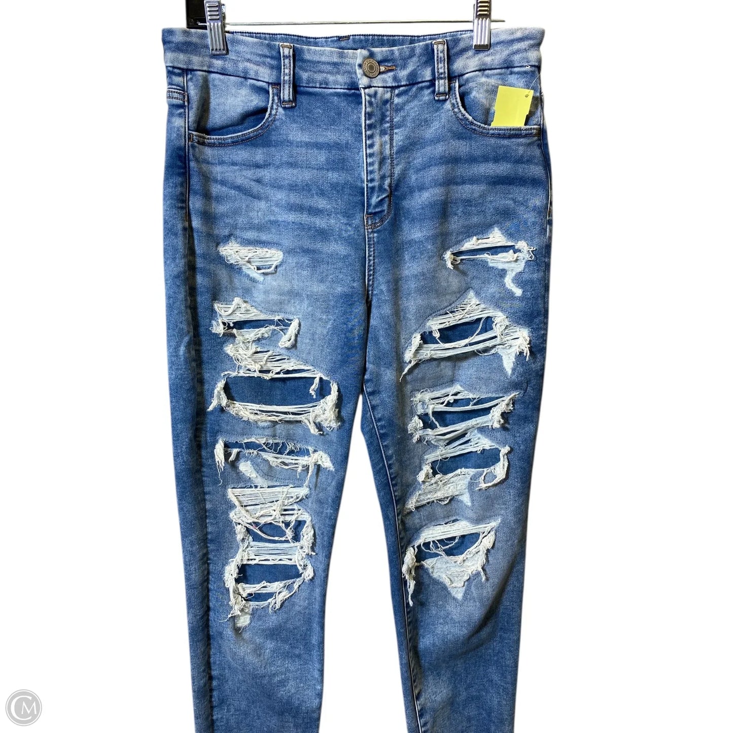 Jeans Skinny By American Eagle In Blue Denim, Size: 10