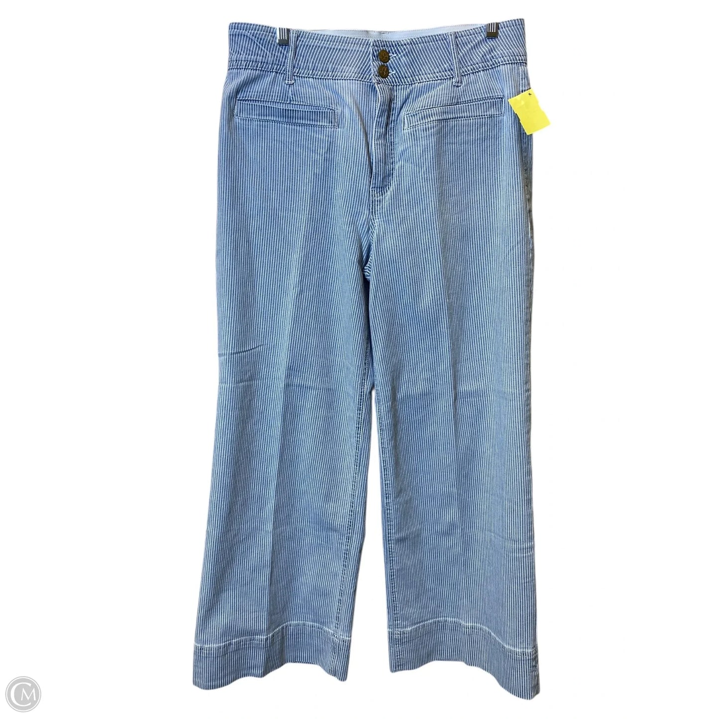 Jeans Wide Leg By Draper James In Striped Pattern, Size: 14