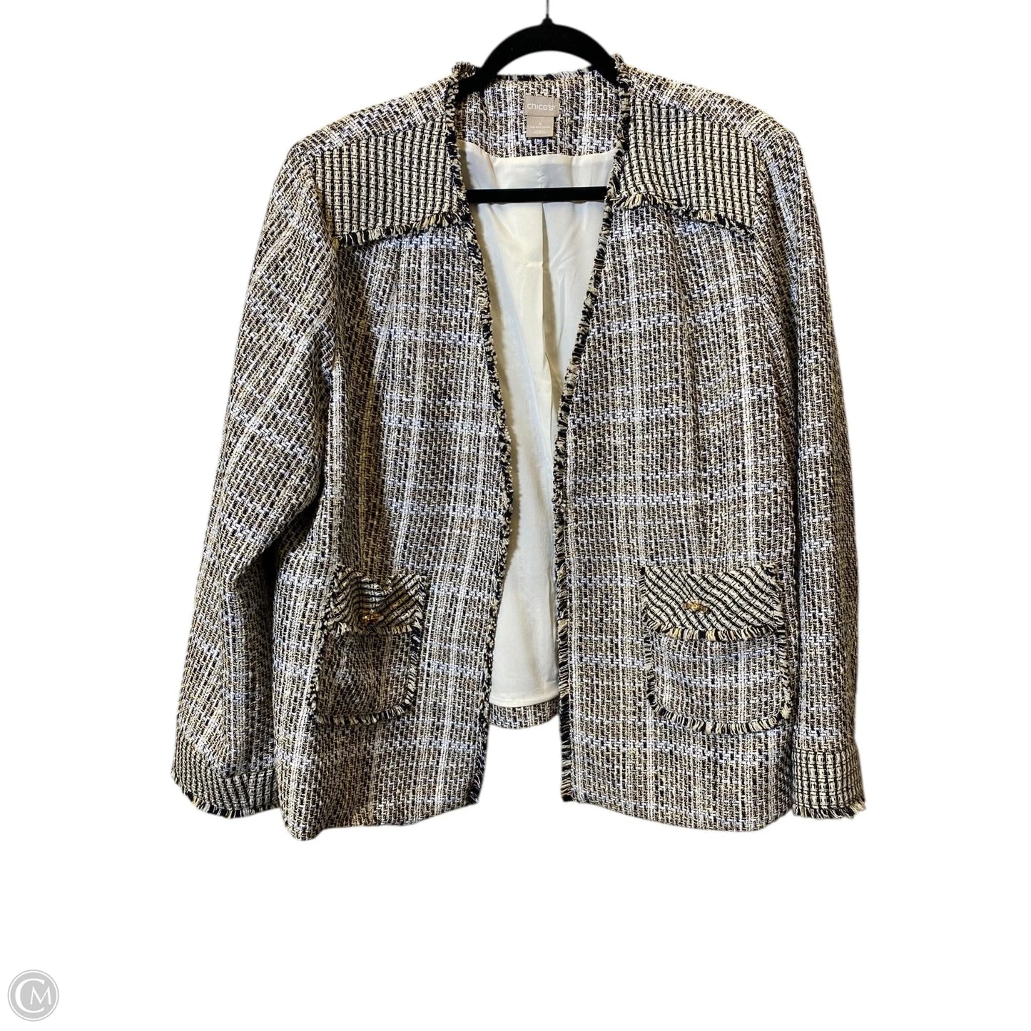 Jacket Moto By Chicos In Multi-colored, Size: Xxl