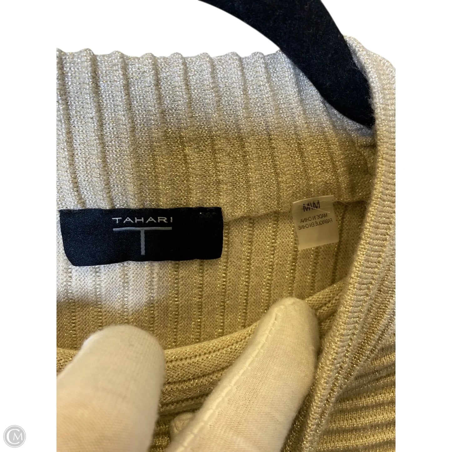 Sweater By Tahari In Tan, Size: M