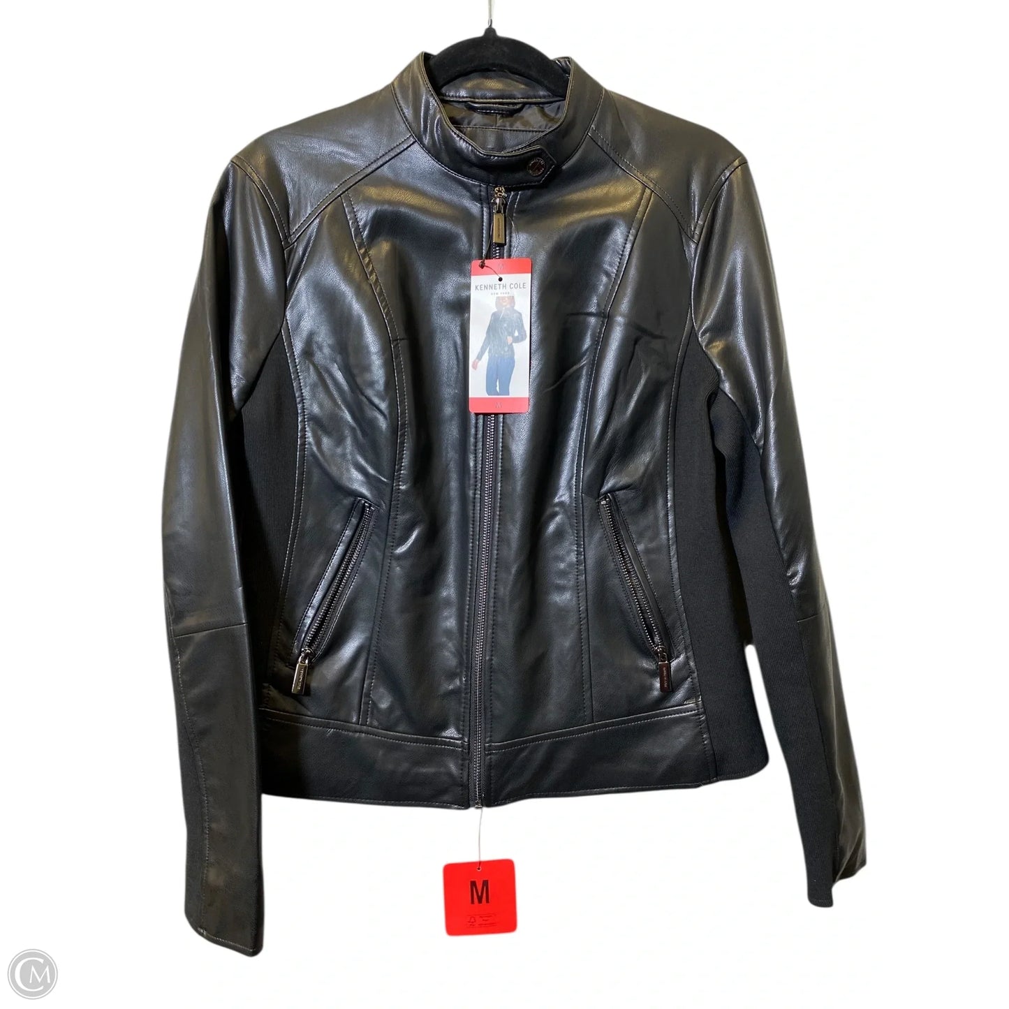 Jacket Moto By Kenneth Cole In Black, Size: M