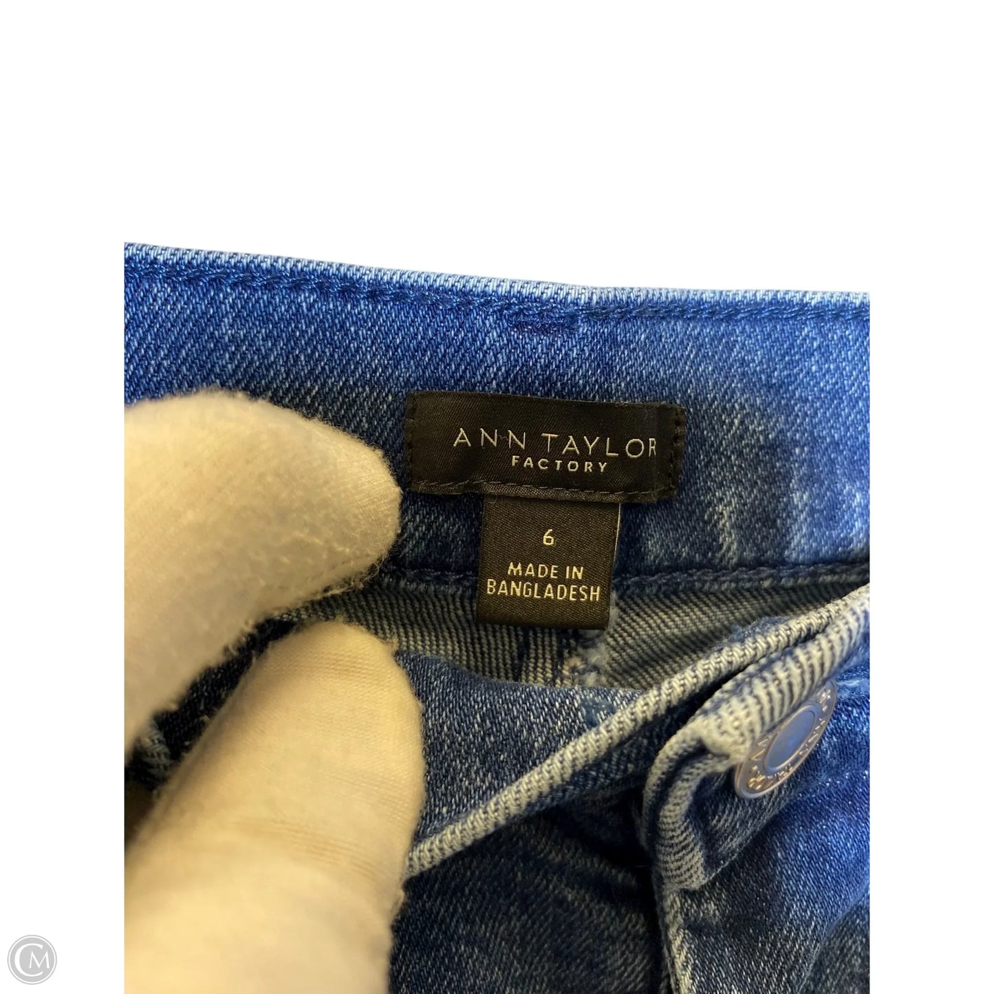 Jeans Straight By Ann Taylor In Blue Denim, Size: 6