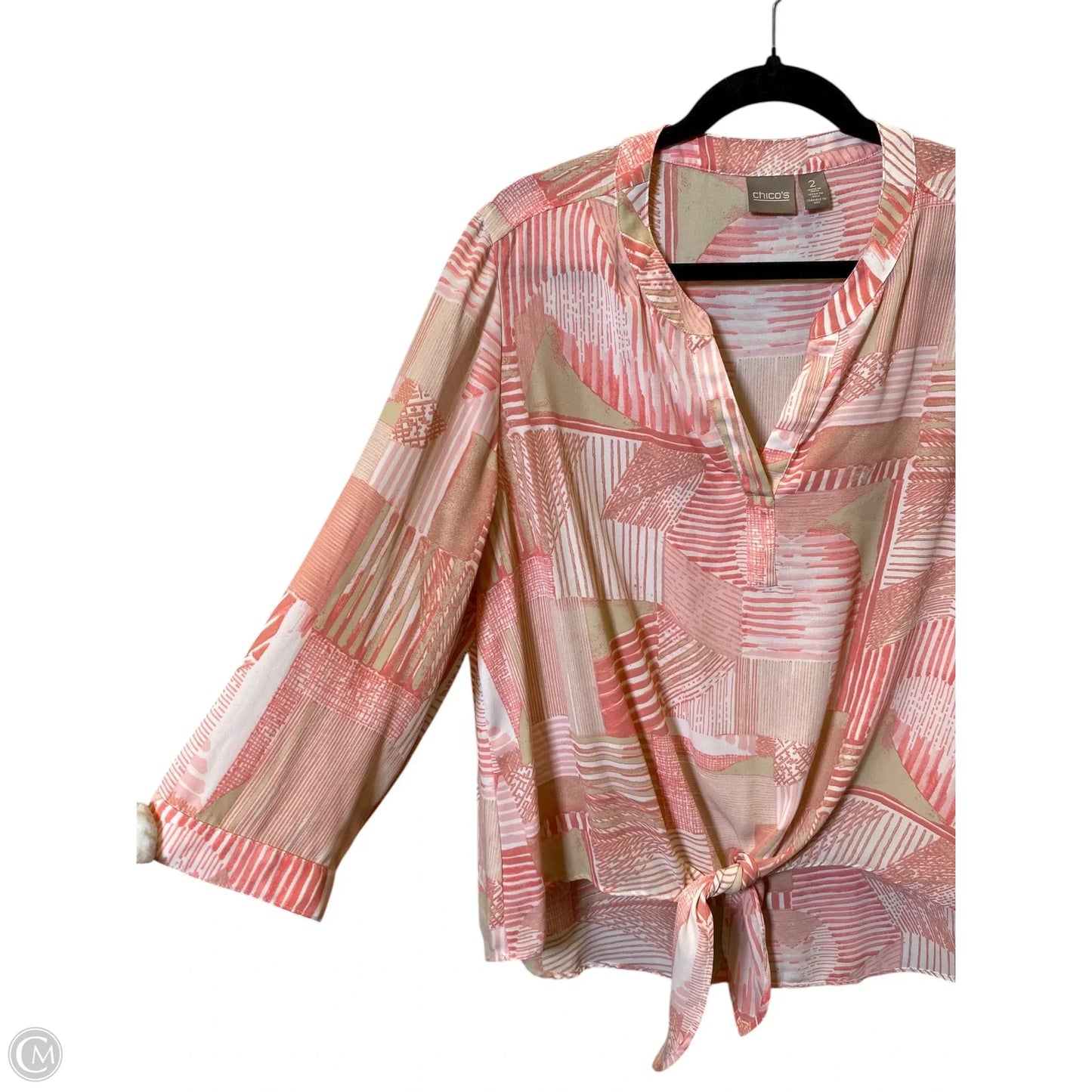 Top Long Sleeve By Chicos In Pink, Size: L