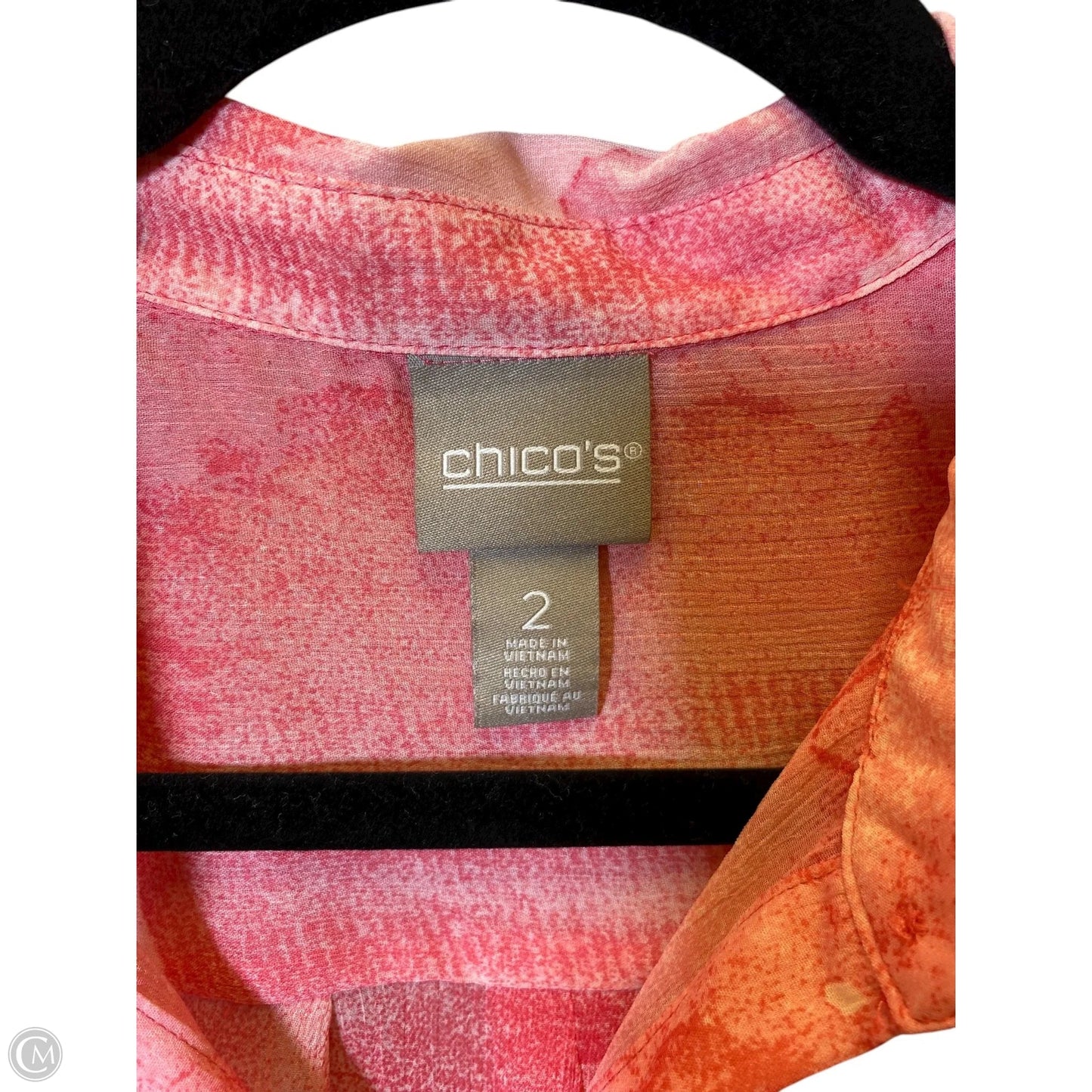 Top Long Sleeve By Chicos In Pink, Size: L