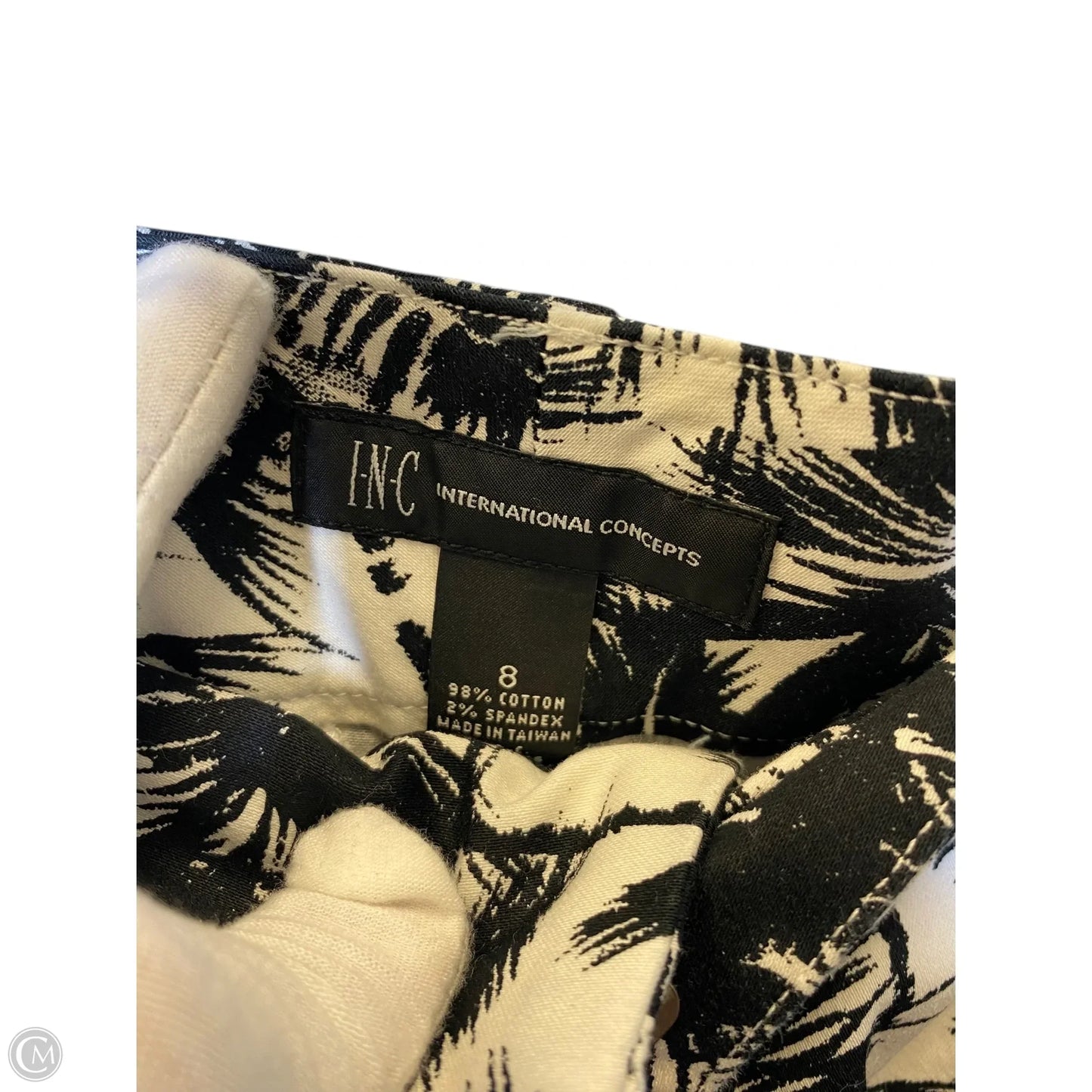Shorts By Inc In Black & White, Size: 8