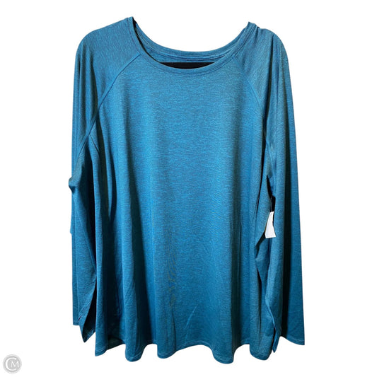 Athletic Top Long Sleeve Crewneck By Tek Gear In Teal, Size: 3x