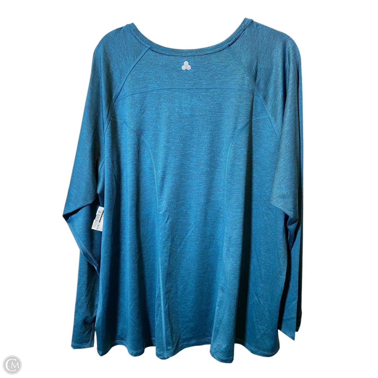 Athletic Top Long Sleeve Crewneck By Tek Gear In Teal, Size: 3x