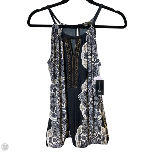 Blouse Sleeveless By Inc In Black & Cream, Size: M