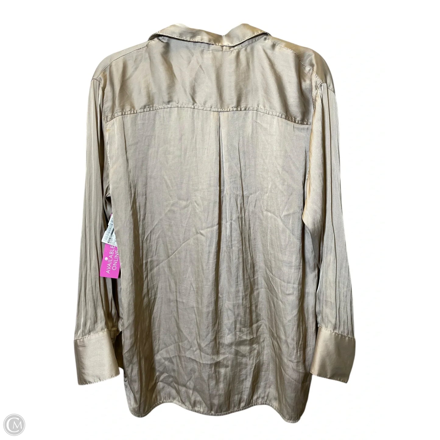 Blouse Long Sleeve By Old Navy In Beige, Size: M