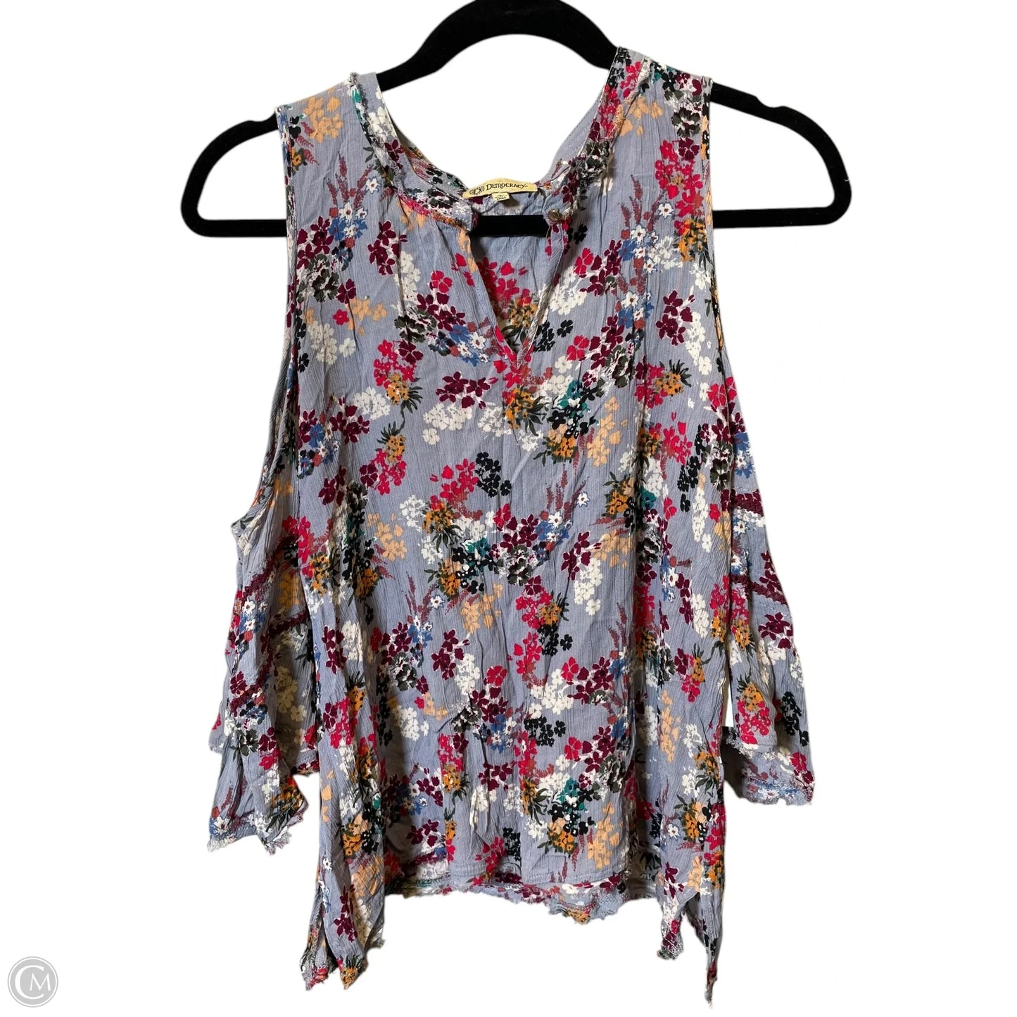 Top Short Sleeve By Democracy In Multi-colored, Size: M