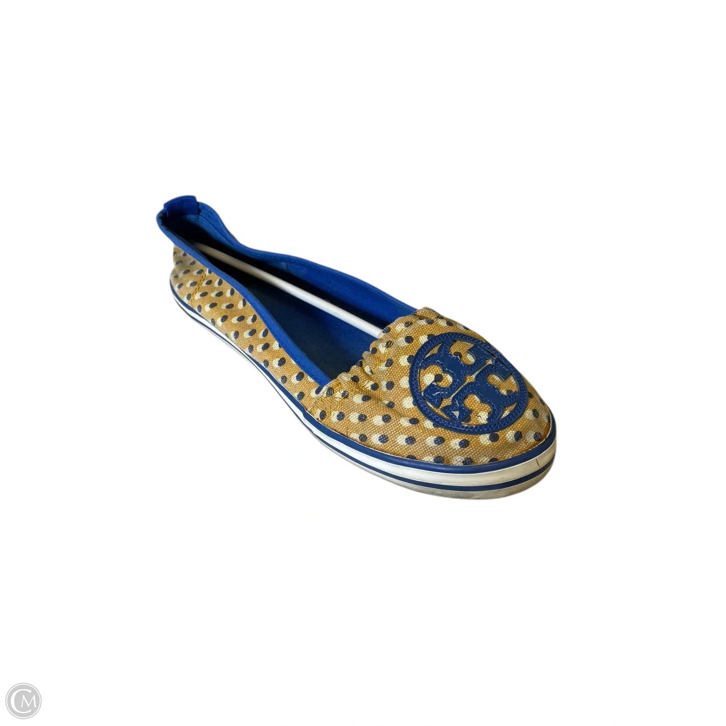 Shoes Designer By Tory Burch In Blue & Yellow, Size: 10