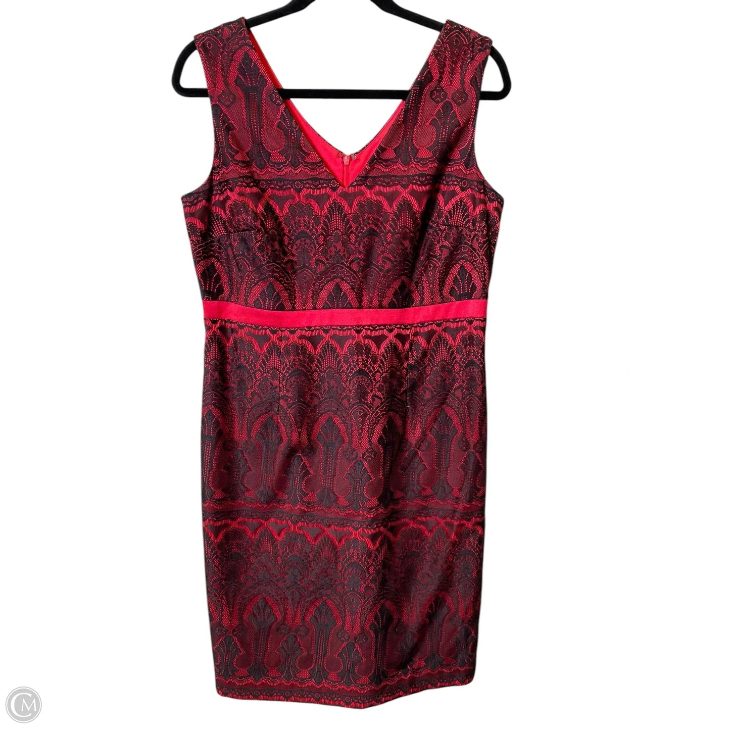 Dress Party Midi By Merona In Black & Red, Size: 12