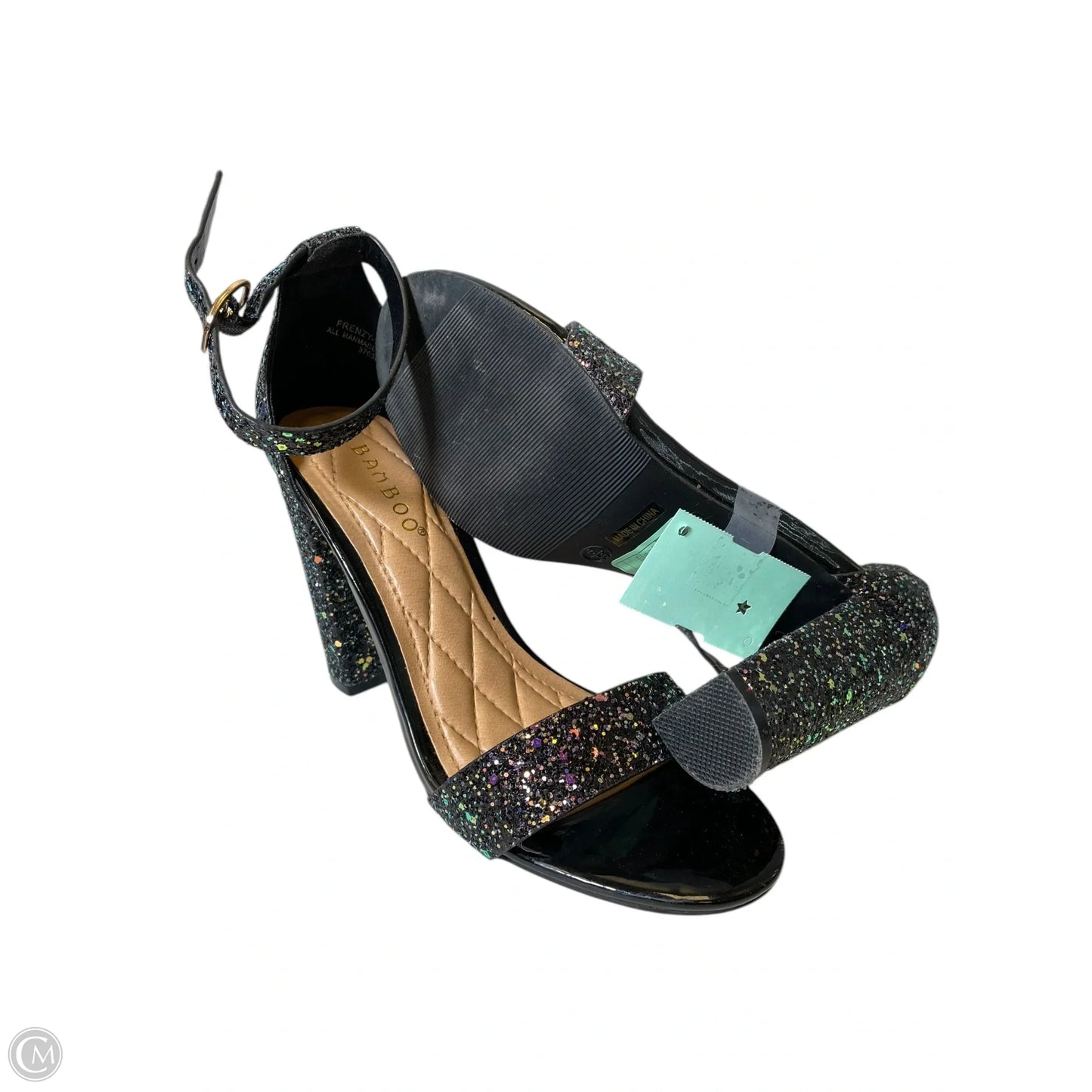 Sandals Heels Block By Bamboo In Multi-colored, Size: 6