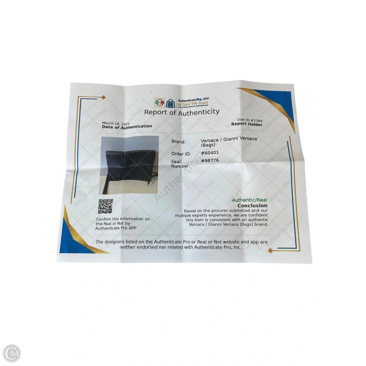 Crossbody Luxury Designer By Versace, Size: Medium