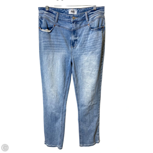 Jeans Straight By Paige In Blue, Size: 14