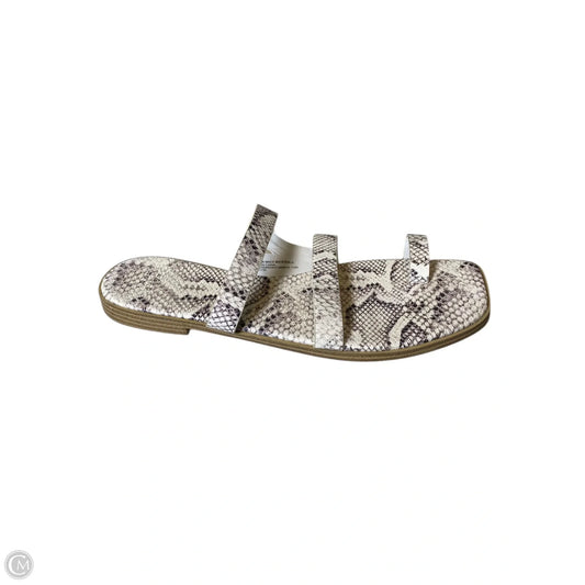 Sandals Flip Flops By Cmc In Snakeskin Print, Size: 11
