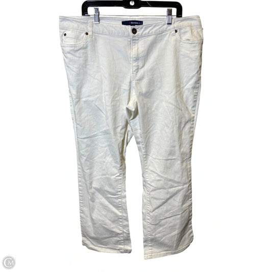 Jeans Boot Cut By Denim 24/7 In Cream, Size: 18