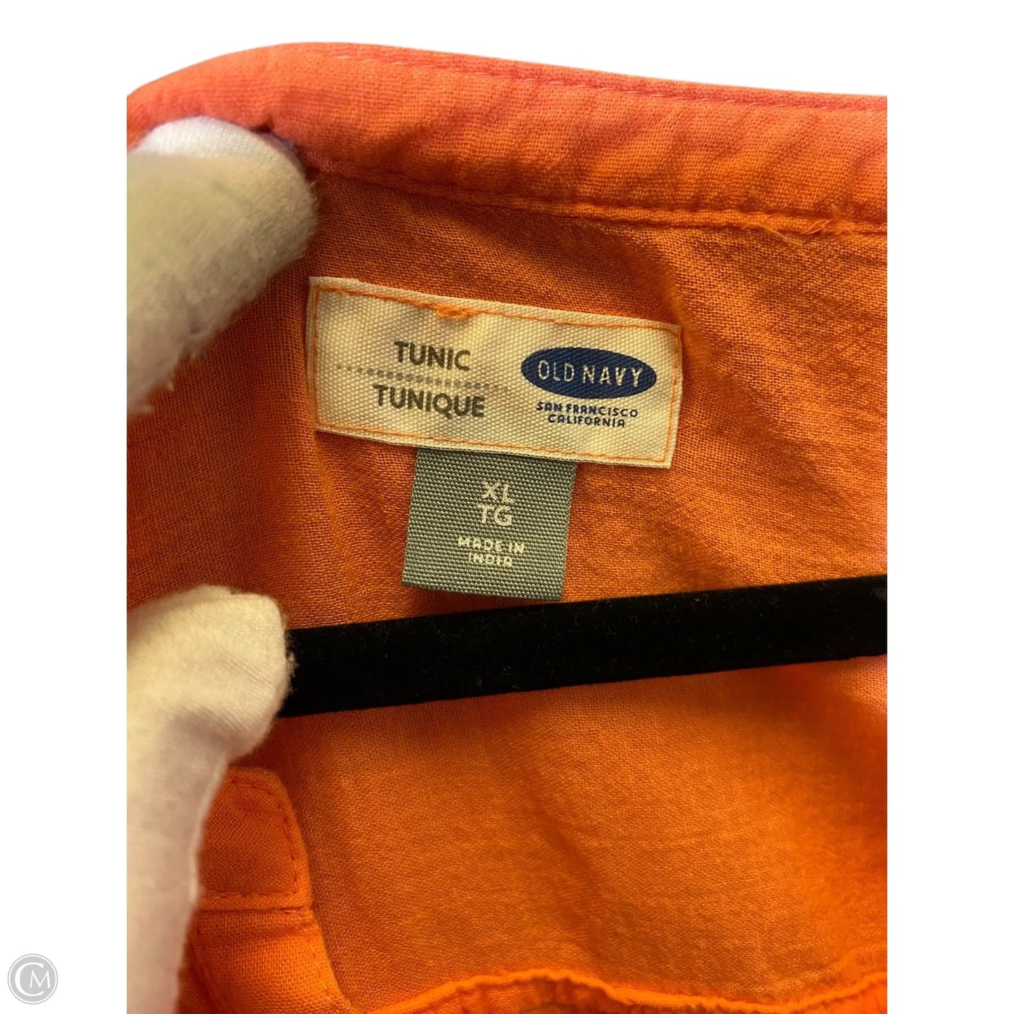 Tunic 3/4 Sleeve By Old Navy In Orange, Size: Xl