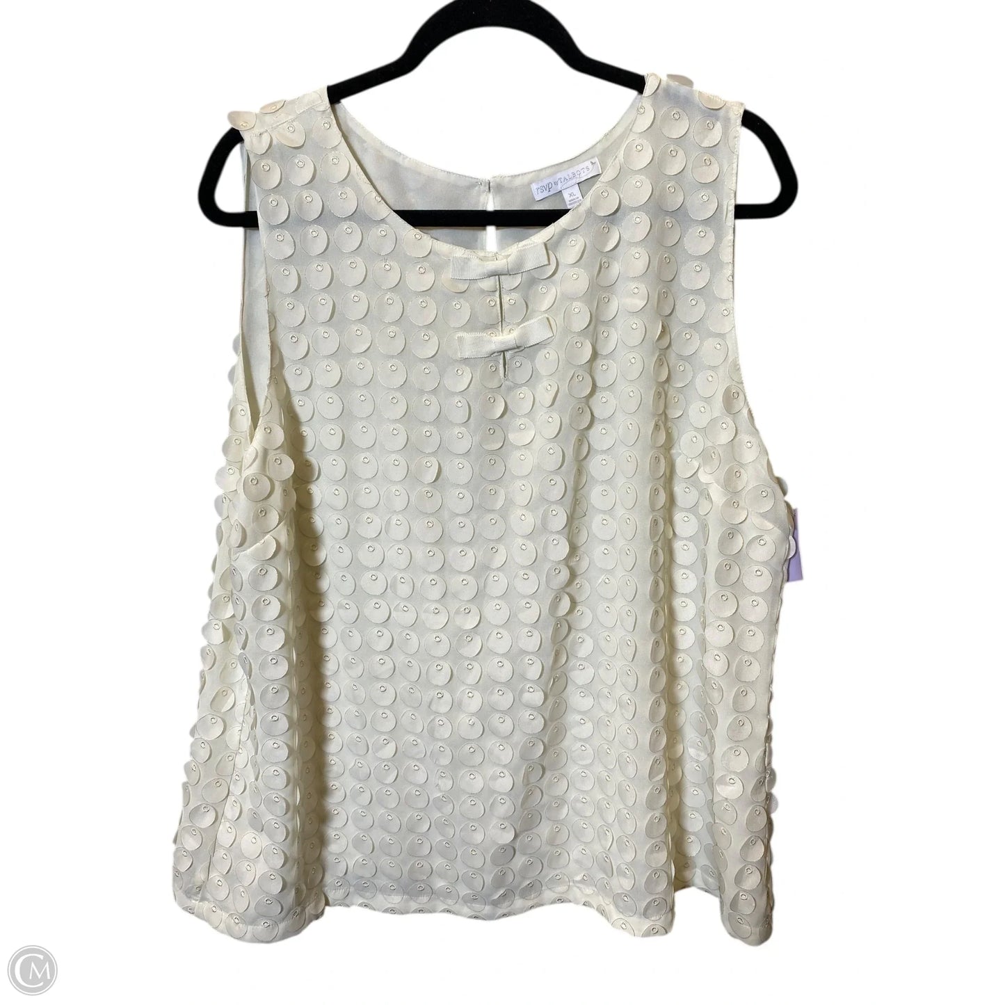 Top Sleeveless By Talbots In Cream, Size: Xl